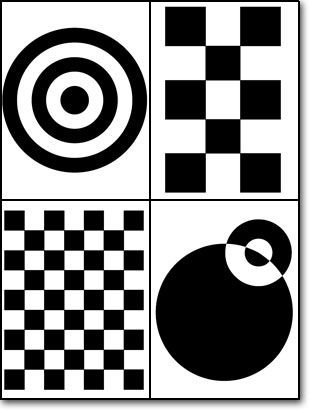 Черно-белые кубики для новорожденных