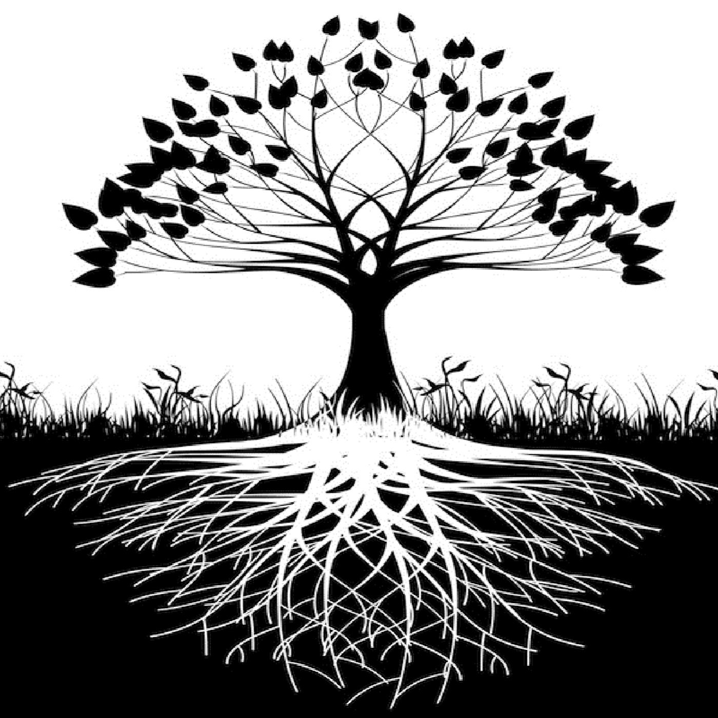 Дерево с корнями символ