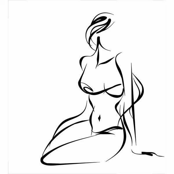 Очертания фигуры девушки