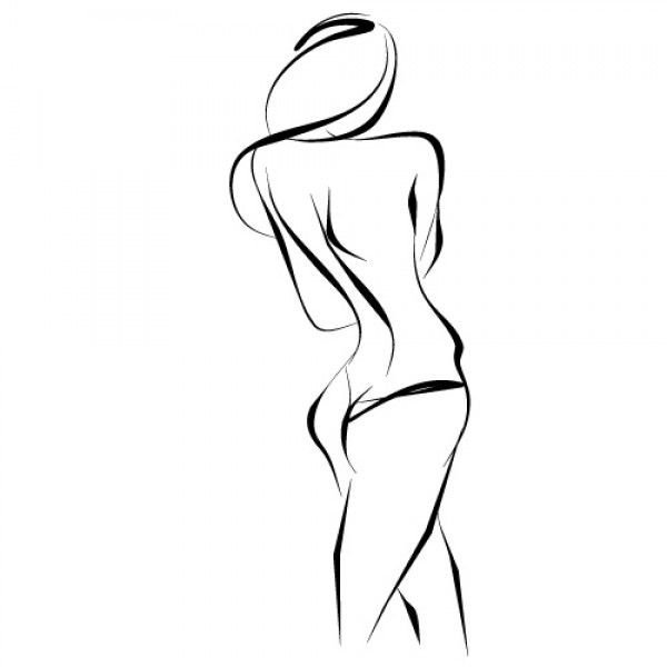 Очертания фигуры девушки