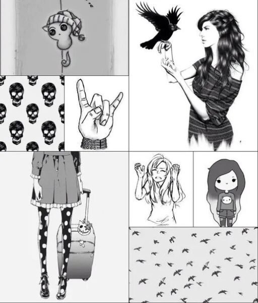 Для личного дневника черно белые