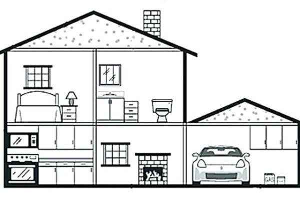 Гараж нарисованный сбоку