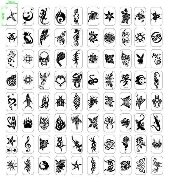 Маленькие трафареты для ногтей