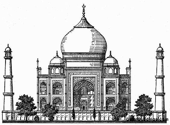 Тадж Махал Индия чертежи мечети