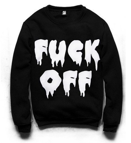 Черная кофта с надписью