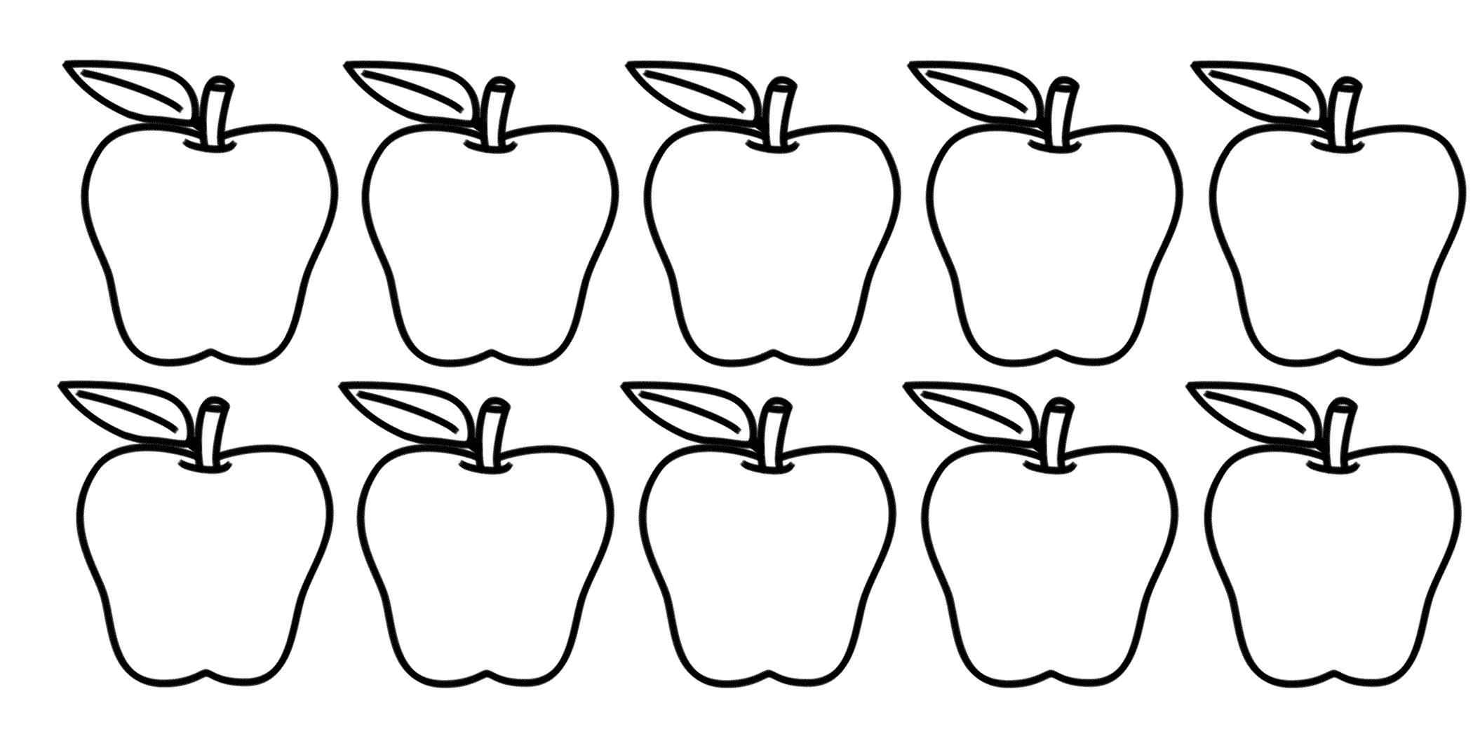 Раскраска яблоки для детей 5 лет