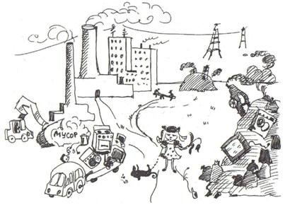 Загрязнение природы раскраска