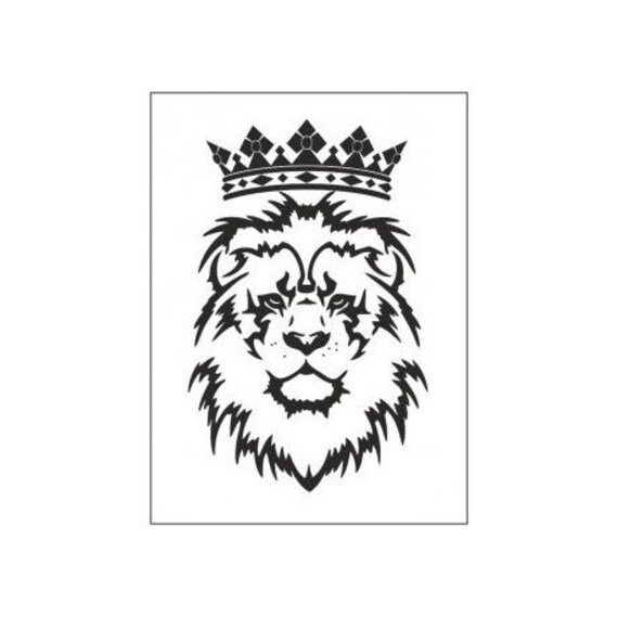 Голова Льва с короной вектор