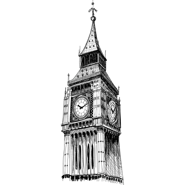 Лондонский Биг Бен скейч