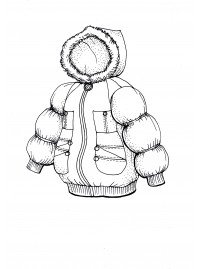Куртка раскраска для детей