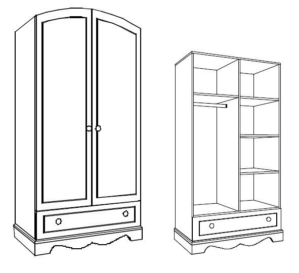 Раскраска шкаф для одежды