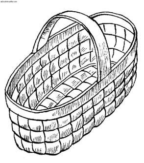 Эскиз плетеной корзины