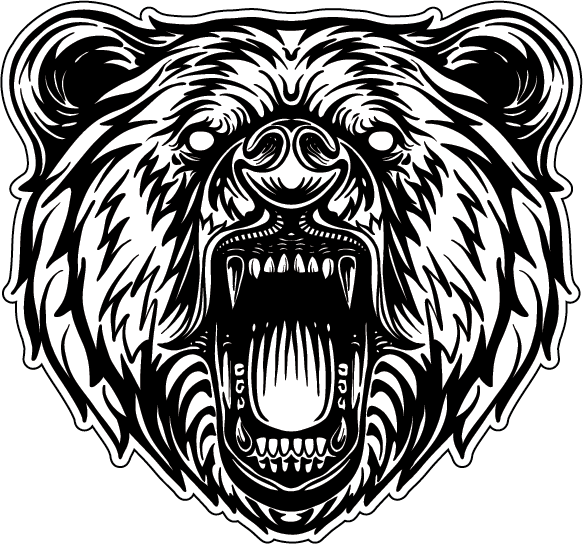 Оскал медведя тату эскиз
