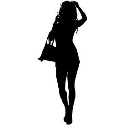 Силуэт девушки в юбке