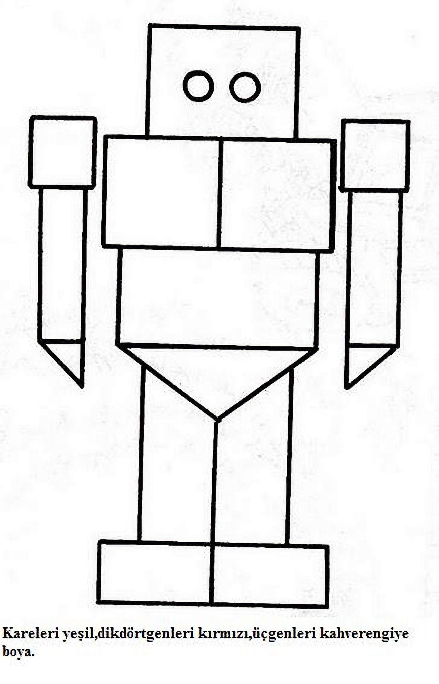 Конструирование робота из геометрических фигур