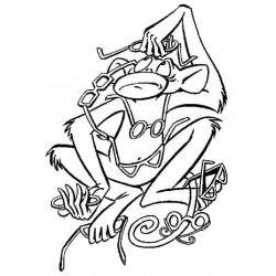 Крылов мартышка и очки раскраска