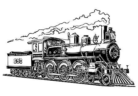 Паровоз для выжигания по дереву