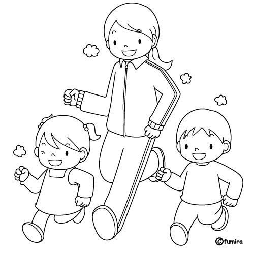 Мама папа я спортивная семья рисунок черно белый (39 фото)