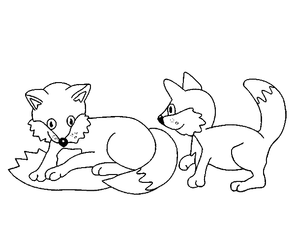 Раскраска Лисенок