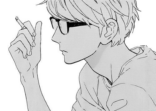 Нарисованный парень в очках