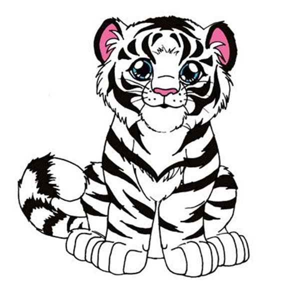Тигр. Раскраска
