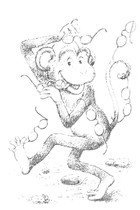 Мартышка и очки басня раскраска