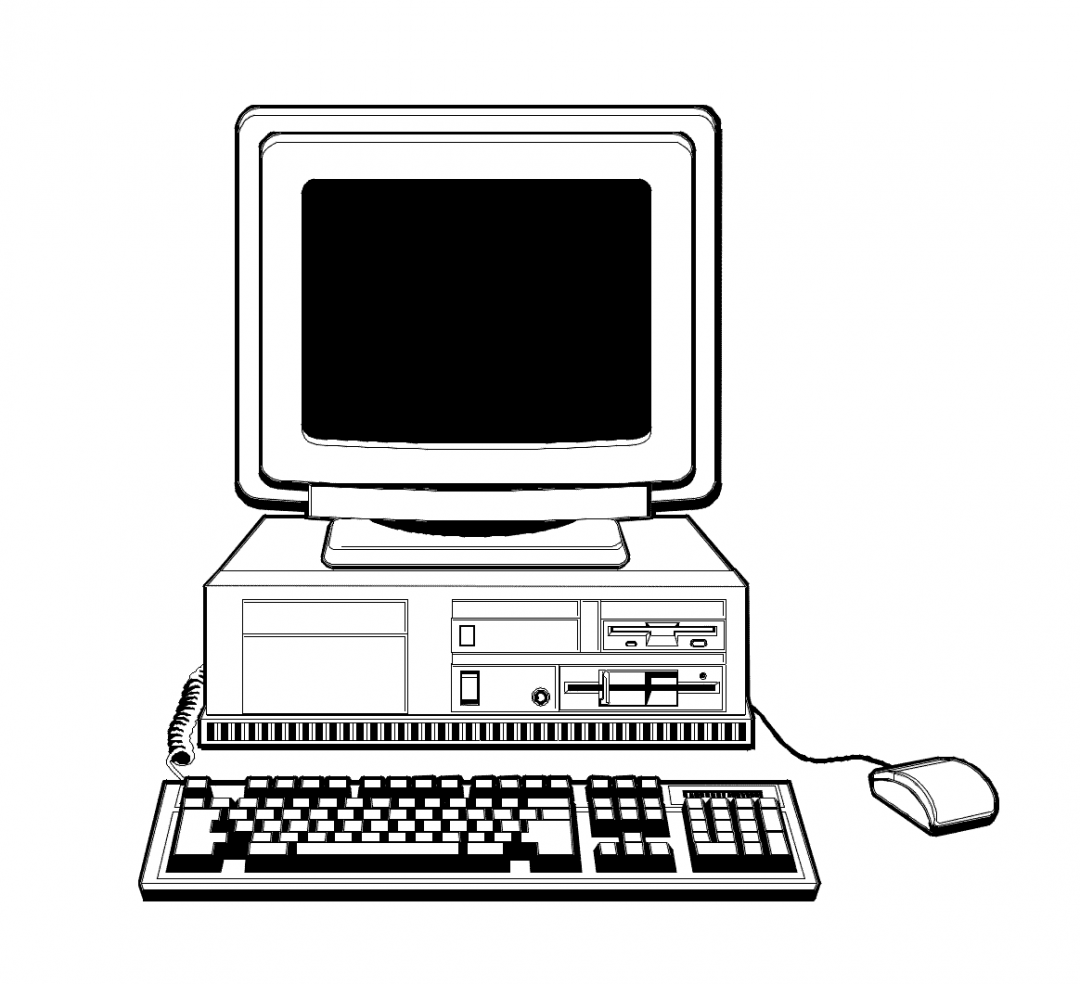 Pc pictures. Компьютер. Компьютер рисунок. Компьютер черно белый. Графические рисунки на компьютере.