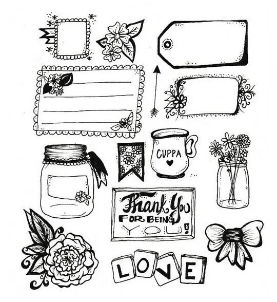 Чёрно-белые картинки для распечатки