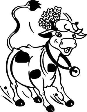 Коровка черно белая