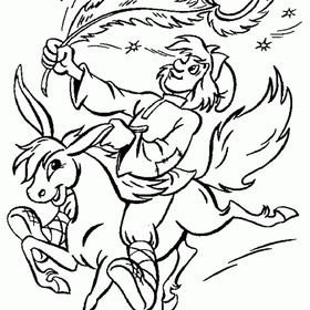 Раскраска конек горбунок для детей