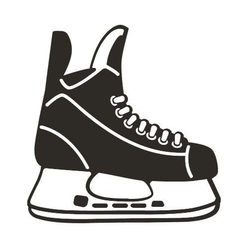 Коньки черно белый рисунок (37 фото)