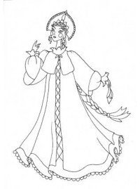 Царевна лебедь раскраска