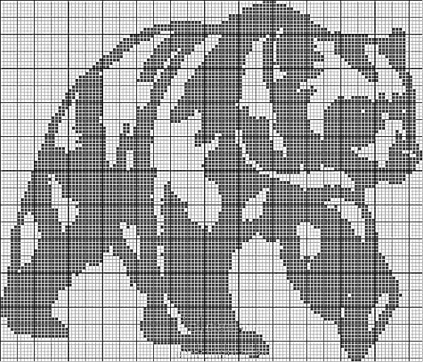 Жаккардовый узор медведь