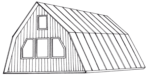 Трафарет крыши для домика