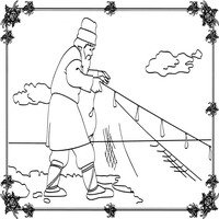 Раскраска старик и Золотая рыбка