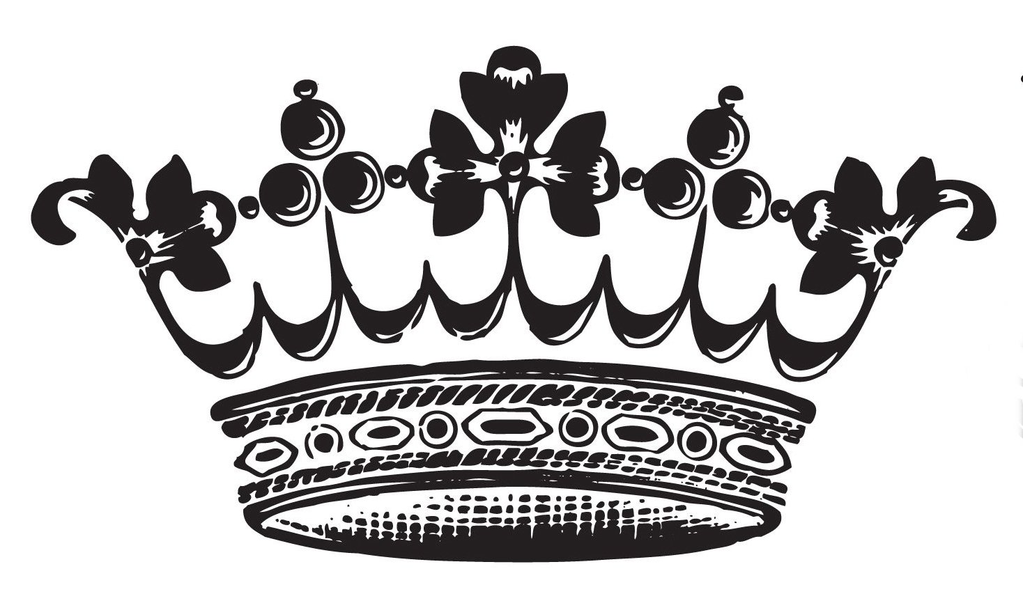 Черная корона на прозрачном фоне