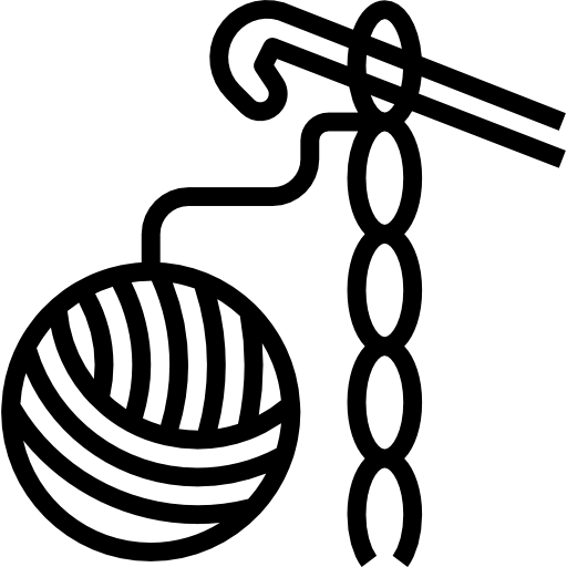 Значок клубок и спицы