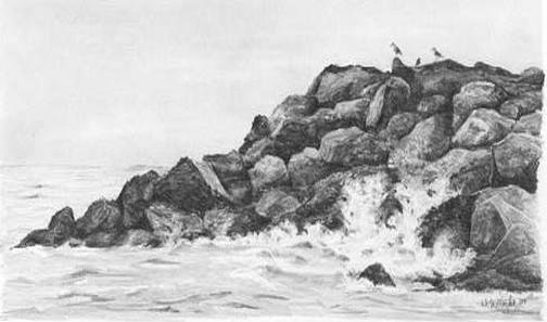 Камни карандашом