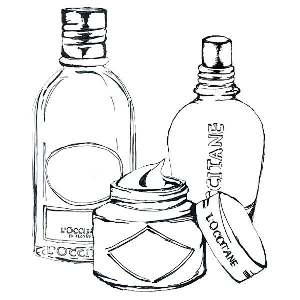 Раскраска уходовая косметика