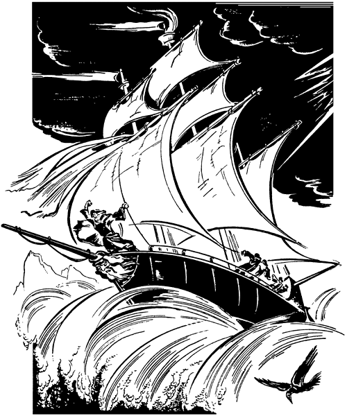 Летучий голландец гравюра