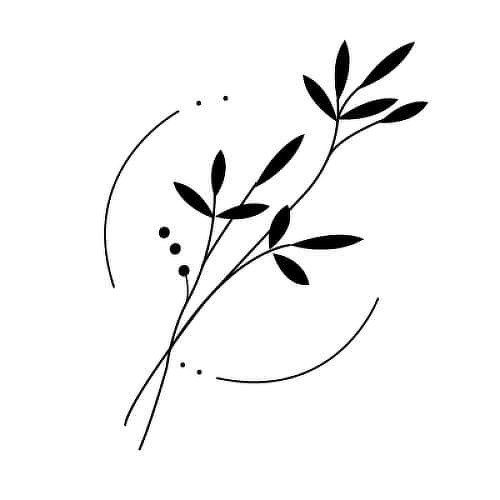 Веточка черно белая