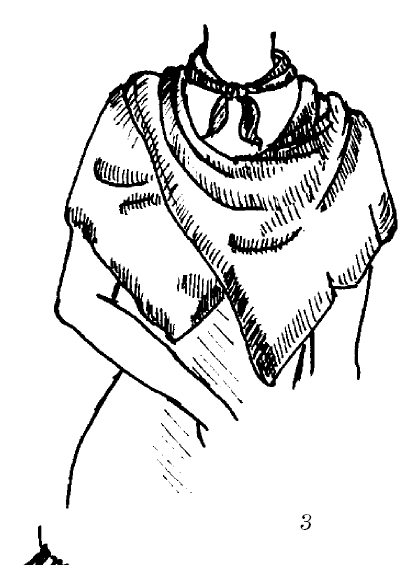 Нарисовать шарф на шее