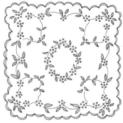 Раскраска платок с узорами