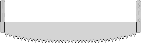 Двуручная пила на белом фоне