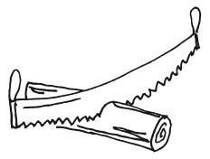 Двуручная пила рисунок