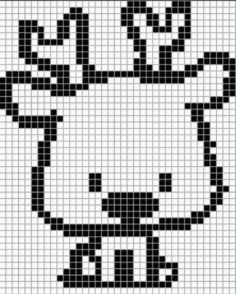 Рисунки по клеточкам черно белые