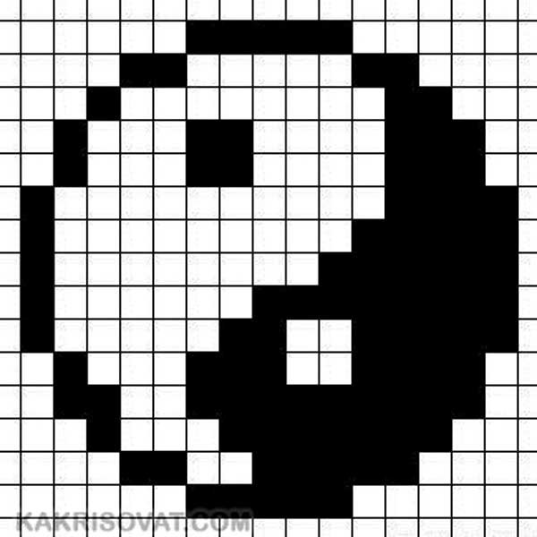 Рисунки по клеточкам в тетради черно белые