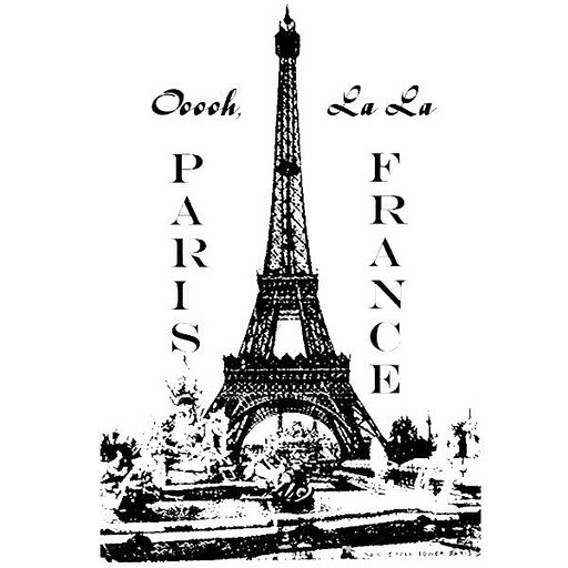 Декупаж Париж монохром