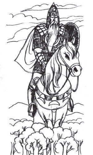Рисунок к былине Святогор богатырь