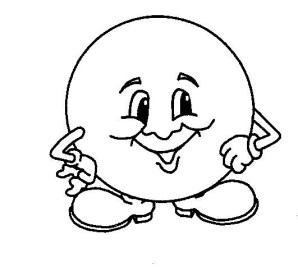 Веселый Колобок раскраска